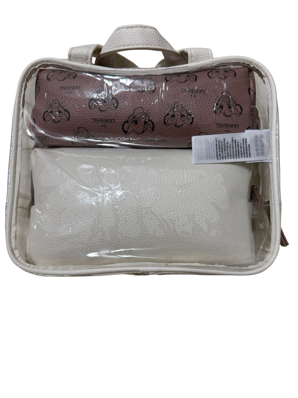The Lion King White & Pink Clear Travel Bag Set of 3 - Picture 3 of 5